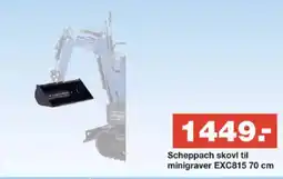 Bauhaus Scheppach skovl til minigraver EXC815 tilbud