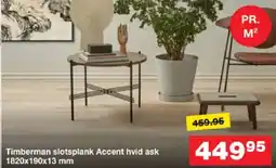 Bauhaus Timberman slotsplank Accent hvid ask tilbud