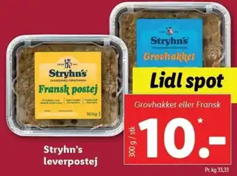Lidl Stryhn's Leverpostej 300 g tilbud