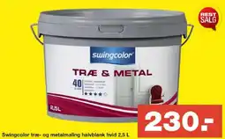 Bauhaus Swingcolor træ- og metalmaling halvblank hvid tilbud