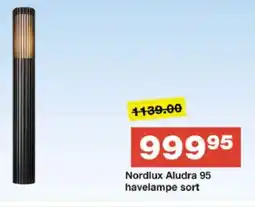 Bauhaus Nordlux Aludra 95 havelampe sort tilbud