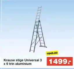 Bauhaus Krause stige Universal 3 x 9 trin aluminium tilbud