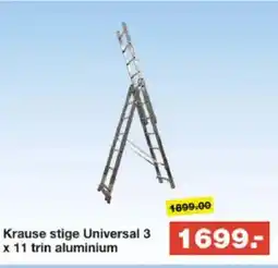 Bauhaus Krause stige Universal 3 x 11 trin aluminium tilbud