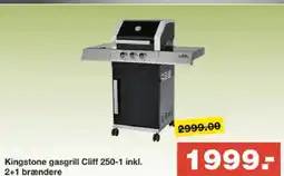 Bauhaus Kingstone gasgrill Cliff 250-1 inkl. 2+1 brændere tilbud