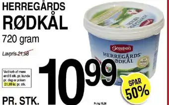 ABC Lavpris Herregårds rødkål tilbud