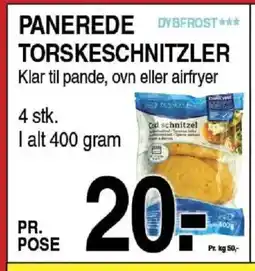 ABC Lavpris Panerede dybfrost torskeschnitzler tilbud