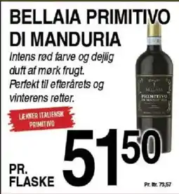 ABC Lavpris Bellaia primitivo di manduria tilbud