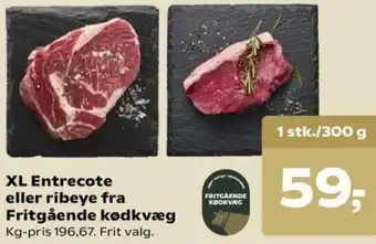 SuperBrugsen XL Entrecote Eller Ribeye Fra Fritgående Kødkvæg tilbud