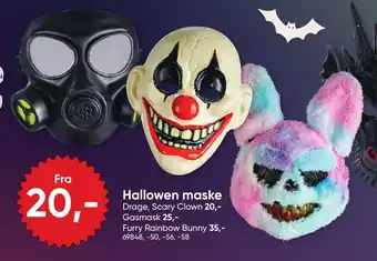 BigDollar Hallowen maske tilbud