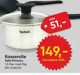 BigDollar Kasserolle Tefal Primary tilbud