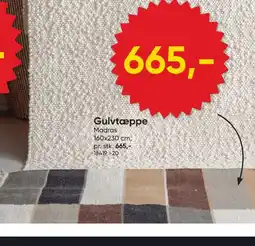 BigDollar Gulvtæppe Madras tilbud
