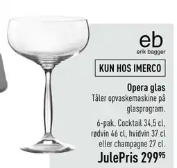 Imerco Opera glas, DKK 299.95 tilbud
