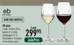 Imerco XO glas, DKK 299.95 tilbud