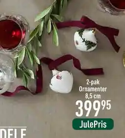 Imerco 2-pak Ornamenter 8,5 cm, DKK 399.95 tilbud