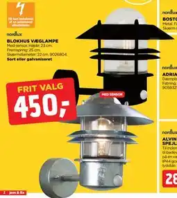 jem & fix BLOKHUS VÆGLAMPE, DKK 450 tilbud