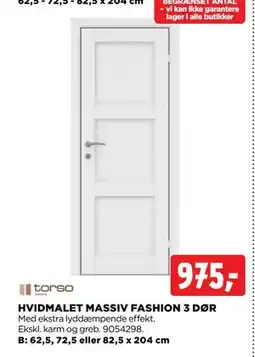 jem & fix HVIDMALET MASSIV FASHION 3 DØR, DKK 975 tilbud