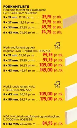 jem & fix FORKANTLISTE tilbud