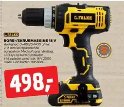 jem & fix BORE-/SKRUEMASKINE 18 V, DKK 498 tilbud