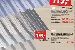 jem & fix TRAPEZ PLADE GLASKLAR tilbud