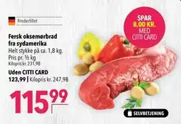 Citti Fersk oksemørbrad fra sydamerika, DKK 123.99, Medlemspris tilbud