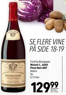 Citti Maison L. Jadot Pinot Noir AOP., DKK 129.99 tilbud