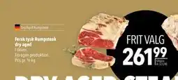 Citti Fersk tysk Rumpsteak dry aged, DKK 261.99 tilbud