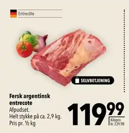 Citti Fersk argentinsk entrecote, DKK 119.99 tilbud