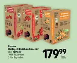 Citti Passion Økologisk kirsebær, tranebær eller havtorn, DKK 179.99 tilbud