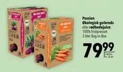 Citti Passion Økologisk gulerods eller rødbedejuice, DKK 79.99 tilbud