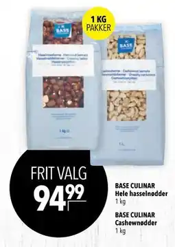 Citti BASE CULINAR Hele hasselnødder, DKK 94.99 tilbud