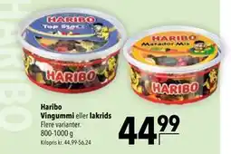 Citti Haribo Vingummi. eller. lakrids, DKK 44.99 tilbud