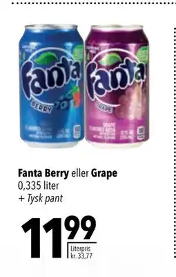 Citti Fanta Berry eller Grape, DKK 11.99 tilbud