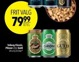 Citti Tuborg Classic, Pilsner eller Guld, DKK 79.99 tilbud