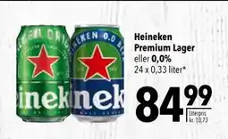 Citti Heineken Premium Lager eller 0,0%, DKK 84.99 tilbud