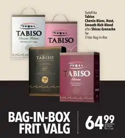 Citti Tabiso Chenin Blanc, Rosé, Smooth Rich Blend eller Shiraz Grenache, DKK 64.99 tilbud