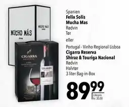 Citti Felix Solis Mucha Mas eller Cigarra Reserva Shiraz & Touriga Nacional, DKK 89.99 tilbud
