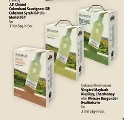 Citti Vingård Maybach Riesling, Chardonnay eller Weisser Burgunder Kvalitetsvin, DKK 64.99 tilbud