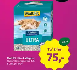 Maxi Zoo MULTIFIT Ultra kattegrus tilbud