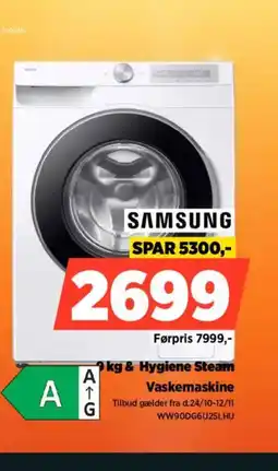 Power SAMSUNG Vaskemaskine WW90DG6U25LHU tilbud