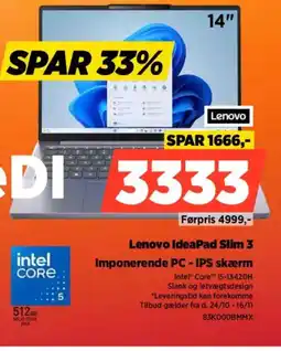 Power Lenovo IdeaPad Slim 3 83K000BMMX tilbud