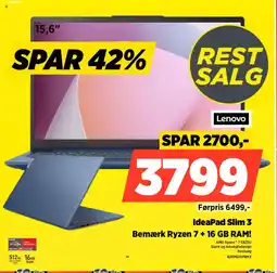 Power Lenovo IdeaPad Slim 3 82XMOOVNMX tilbud