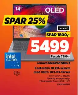 Power Lenovo IdeaPad Slim 3 83K000BFMX tilbud