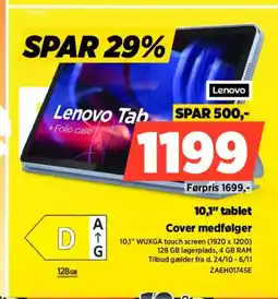 Power Lenovo 10,1" tablet tilbud