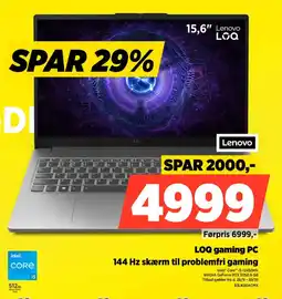 Power Lenovo LOQ gaming PC 83LKO0ACMX tilbud