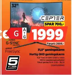 Power CEPTER 31,5" gamingskærm C32ATILIUSHAS tilbud
