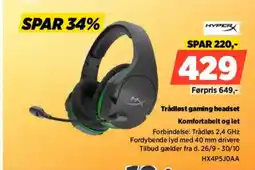 Power Trådløst gaming headset HX4P5JOAA tilbud