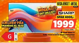 Power SHARP 4K QLED Smart TV 50GP6465E tilbud