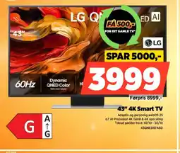 Power LG 43" 4K Smart TV 43QNED87A6D tilbud