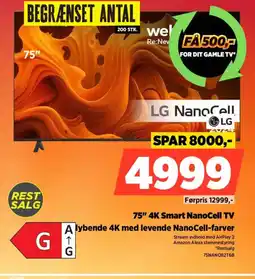 Power LG 75" 4K Smart NanoCell TV 75NANO82T6B tilbud