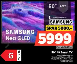 Power SAMSUNG 50" 4K Smart TV TQ50QN80FAUXX tilbud